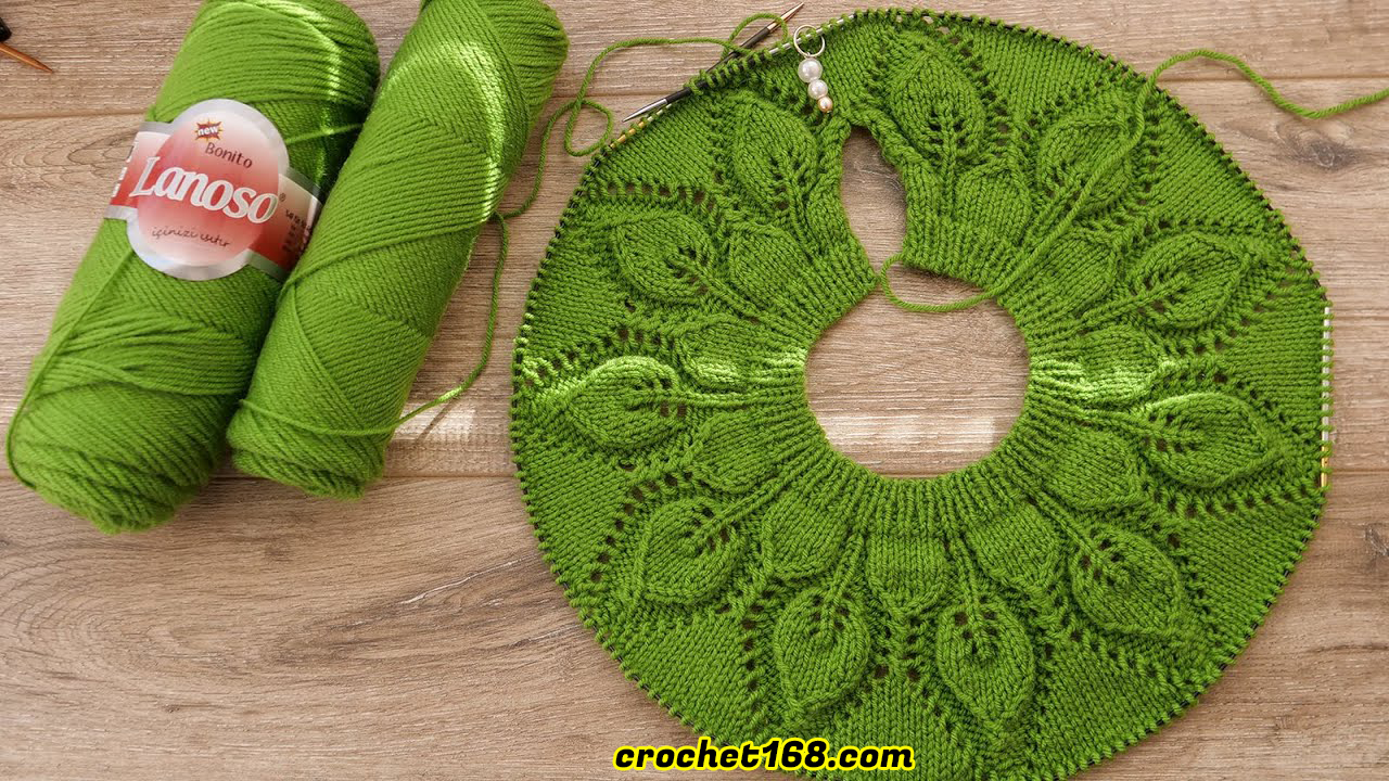 Easy to knit circular yoke baby dress - free pattern
