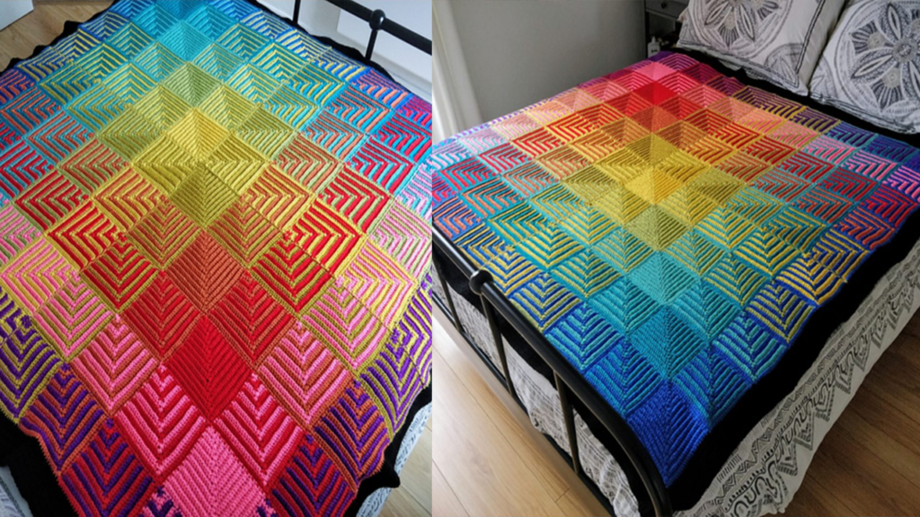 we're going to explore the wonderful world of continuous mitered square blankets.